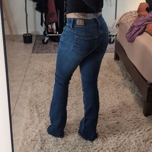 American Eagle Low Rise Dark Blue Flare Jeans